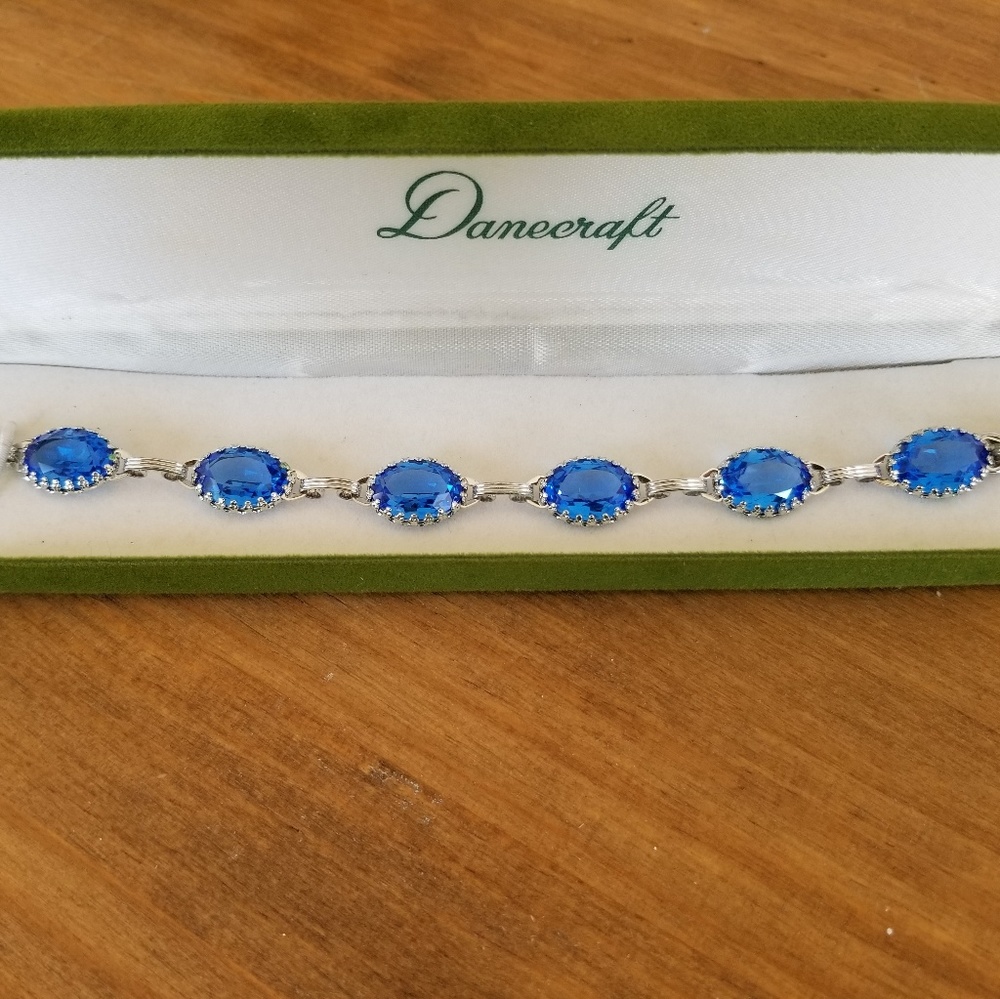 Vintage Blue and Silver Bracelet
